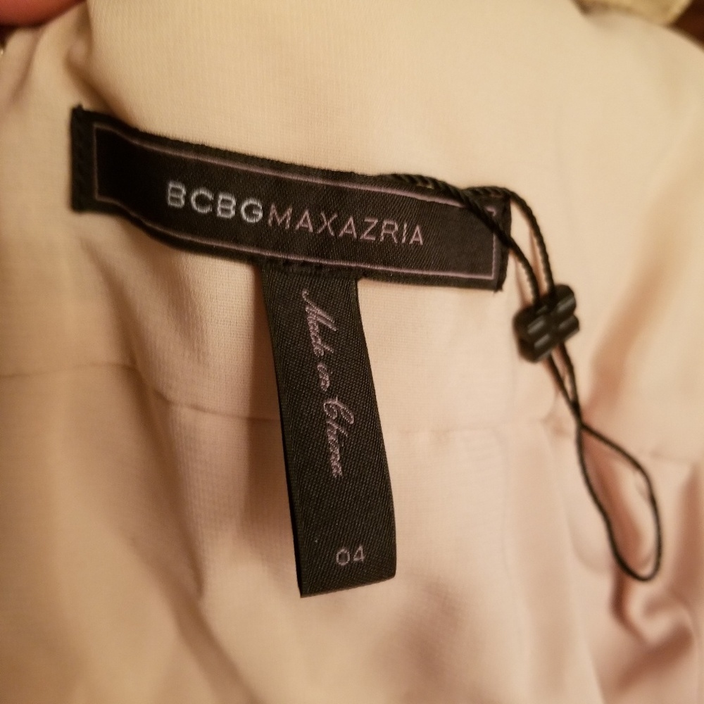 BCBGMaxAzria Women's Champagne color Bow Dress - Picture 6 of 6